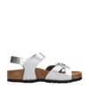 Birkenstock Rio Metallic Sandal In White