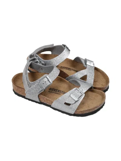 Birkenstock Kids' Rio Sandals In Silver