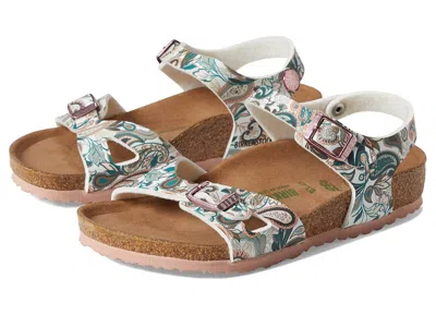 Birkenstock Rio Vegan (toddler/little Kid/big Kid) Kid's Shoes Paisley Light Rose Birko-flor: Eu 24 (us 7-7.5 To In Brown