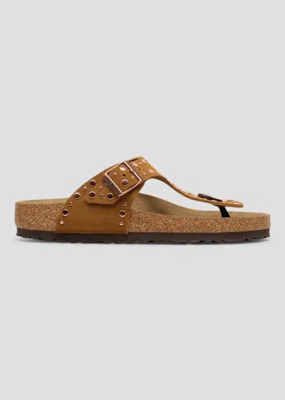 Birkenstock Rivet Detail Mini Sandals In Mink