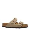 Birkenstock Arizona Narrow Fit Leather Suede Footbed Sandal In Brown