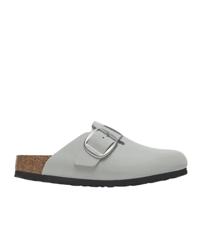 Birkenstock Round Head Flat Slippers In Gray