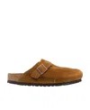Birkenstock Tan Boston Soft Footbed Clogs In Brown