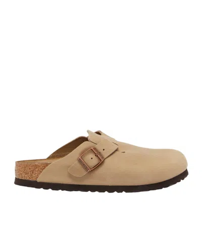 Birkenstock Round Head Logo Muller Shoes In Neutral