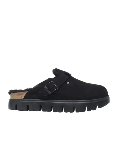 Birkenstock Round Head Muller Shoes In Black