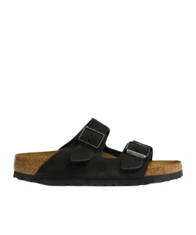 Birkenstock Round Head Slippers In Black