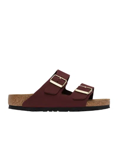 Birkenstock Leather Arizona Big Buckle Sandals In Zinfandel