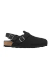 Birkenstock Tokio Buckle Detailed Slip-on Slippers In Black