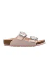 Birkenstock Round Toe Flat Sandals In Nude