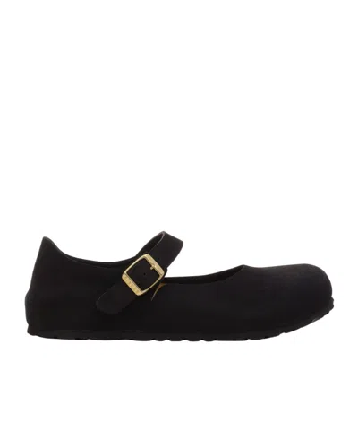 Birkenstock Round-toe Flat Shoes In Black