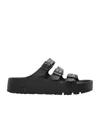 Birkenstock Florida Eva Three-buckle Slide Sandals In Black