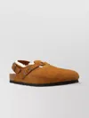 Birkenstock Tokio Shearling Buckled Suede Clogs