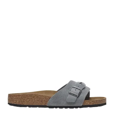 Birkenstock Round Toe Slippers In Basalt Ash