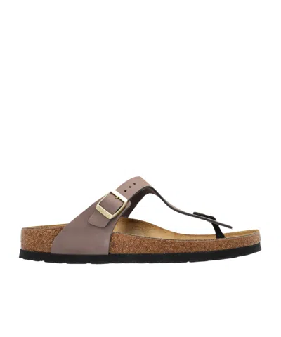 Birkenstock Round Toe Slippers In Brown