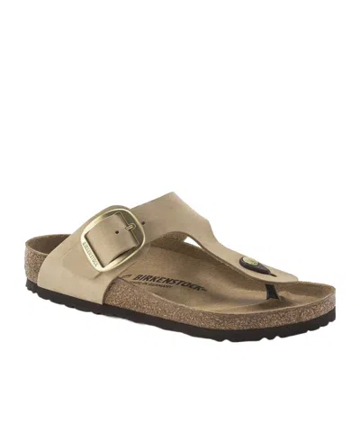 Birkenstock Round Toe Slippers In Sand Castle