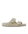 Birkenstock Round Toe Slippers In Taupe
