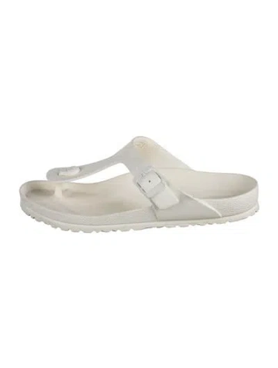 Pre-owned Birkenstock Rubber Flats In White