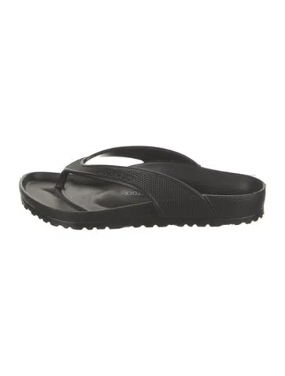 Pre-owned Birkenstock Rubber Flip Flops In Black