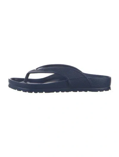 Pre-owned Birkenstock Rubber Flip Flops In Blue