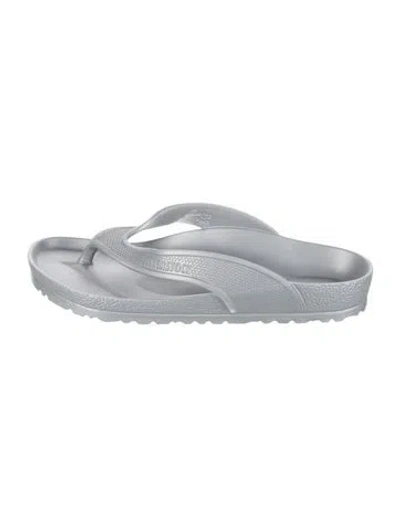 Pre-owned Birkenstock Rubber Flip Flops In Blue/grey