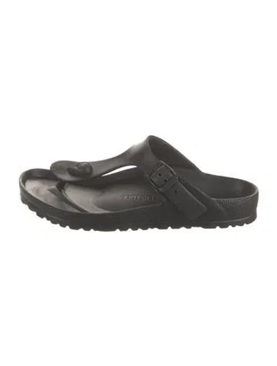 Pre-owned Birkenstock Rubber Slides In Black