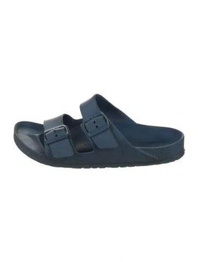 Pre-owned Birkenstock Rubber Slides In Blue