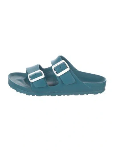 Pre-owned Birkenstock Rubber Slides In Blue