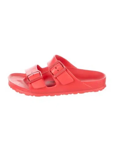 Pre-owned Birkenstock Rubber Slides In Red