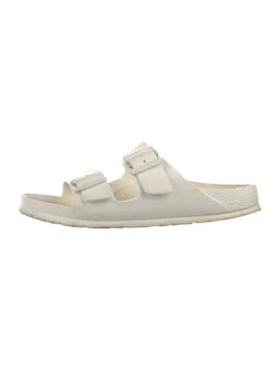 Pre-owned Birkenstock Rubber Slides In White
