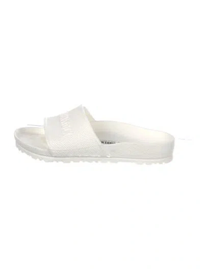 Pre-owned Birkenstock Rubber Slides In White