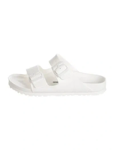 Pre-owned Birkenstock Rubber Slides In White