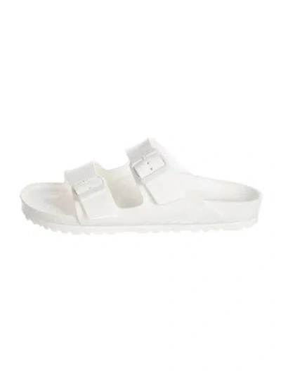 Pre-owned Birkenstock Rubber Slides In White