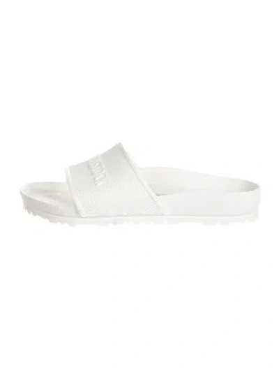 Pre-owned Birkenstock Rubber Slides In White