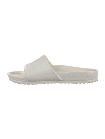 Pre-owned Birkenstock Rubber Slides In White
