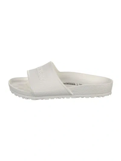 Pre-owned Birkenstock Rubber Slides In White