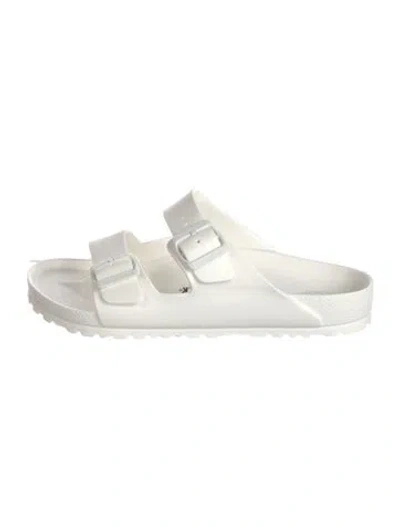Pre-owned Birkenstock Rubber Slides In White