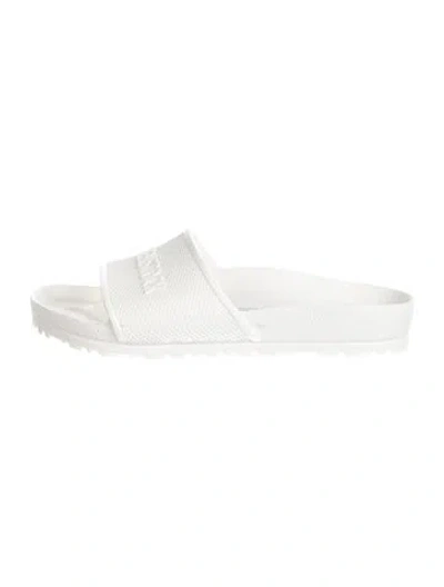 Pre-owned Birkenstock Rubber Slides In White