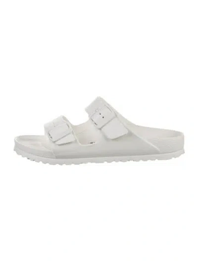 Pre-owned Birkenstock Rubber Slides In White