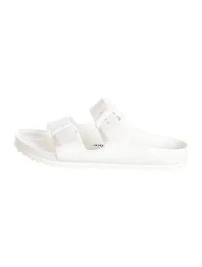 Pre-owned Birkenstock Rubber Slides In White