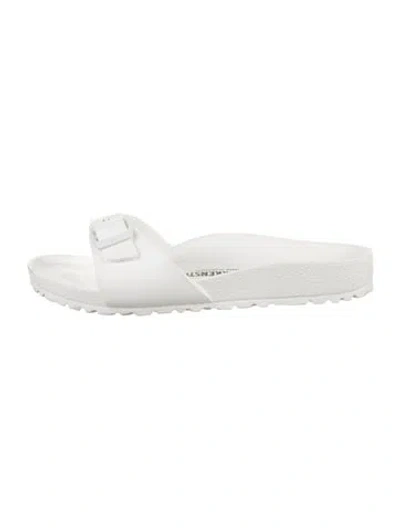 Pre-owned Birkenstock Rubber Slides In White