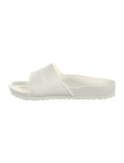 Pre-owned Birkenstock Rubber Slides In White
