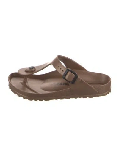 Pre-owned Birkenstock Rubber Slippers In Brown