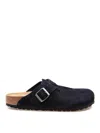 Birkenstock Sabot Boston Bf In Black Suede Color