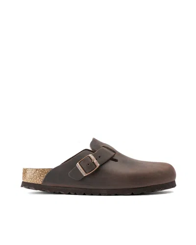 Birkenstock Boston Mules In Brown