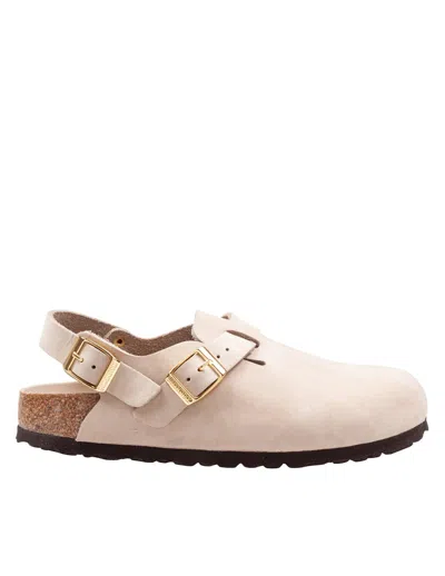 BIRKENSTOCK SABOT TOKIO IN LEATHER COLOR SAND