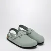 Birkenstock 'tokio' Light Blue Mules With Buckles On The Front And Back