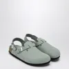 Birkenstock 'tokio' Light Blue Mules With Buckles On The Front And Back