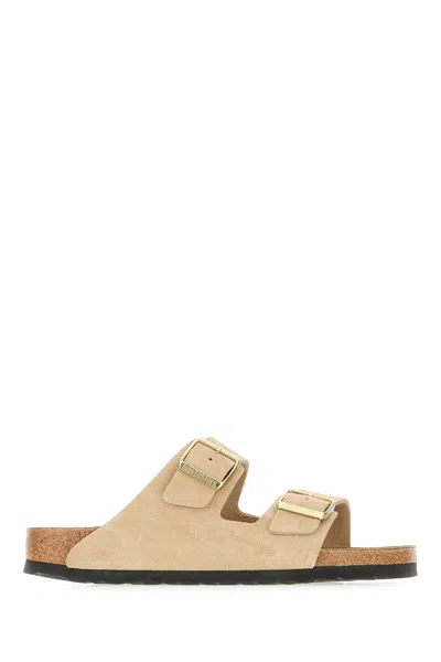 Birkenstock Sand Suede Arizona Sandals In Sandcastle