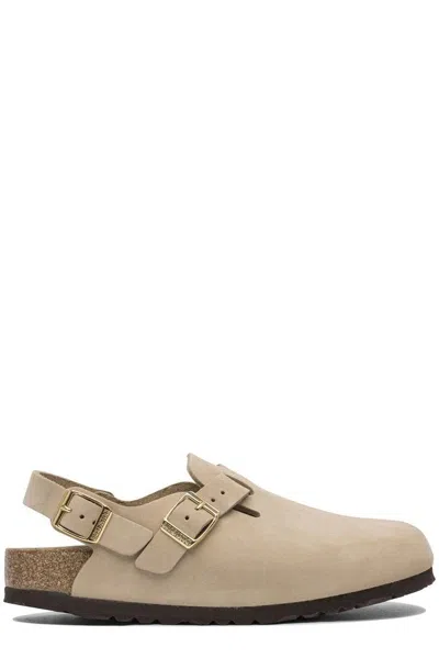 Birkenstock Sand Suede Tokyo Slippers In Neutral