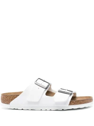 Birkenstock Arizona Leather Sandals In White Birko